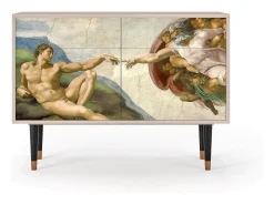 Aparador - 115x85x48 cm - BS4 - The Creation of Adam, Latte