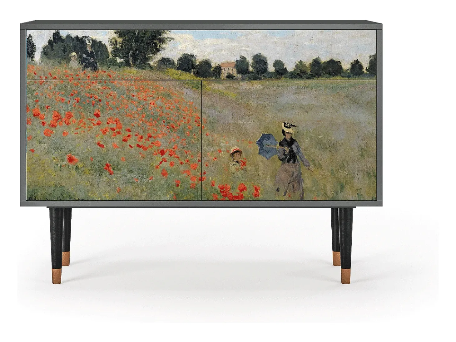 Aparador - 115x85x48 cm - BS4 - The Poppy Field , Antracita