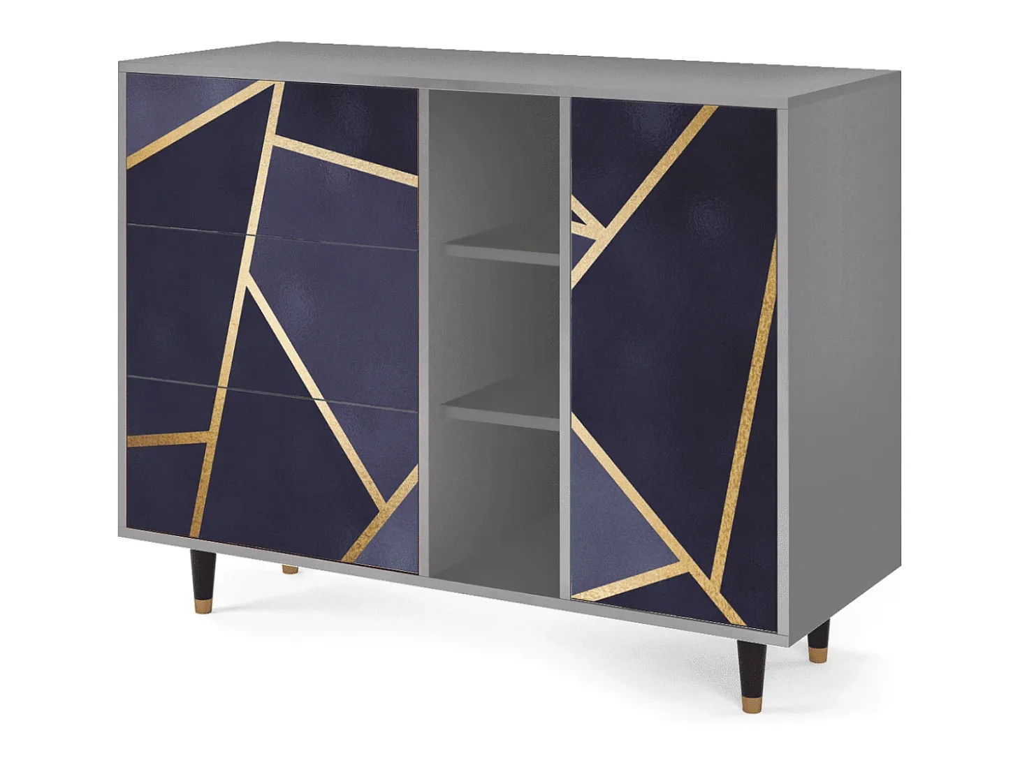 Aparador - 125x98x48 cm - BS2 - The Amethyst, Gris