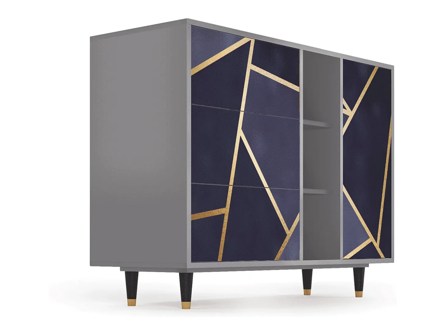 Aparador - 125x98x48 cm - BS2 - The Amethyst, Gris