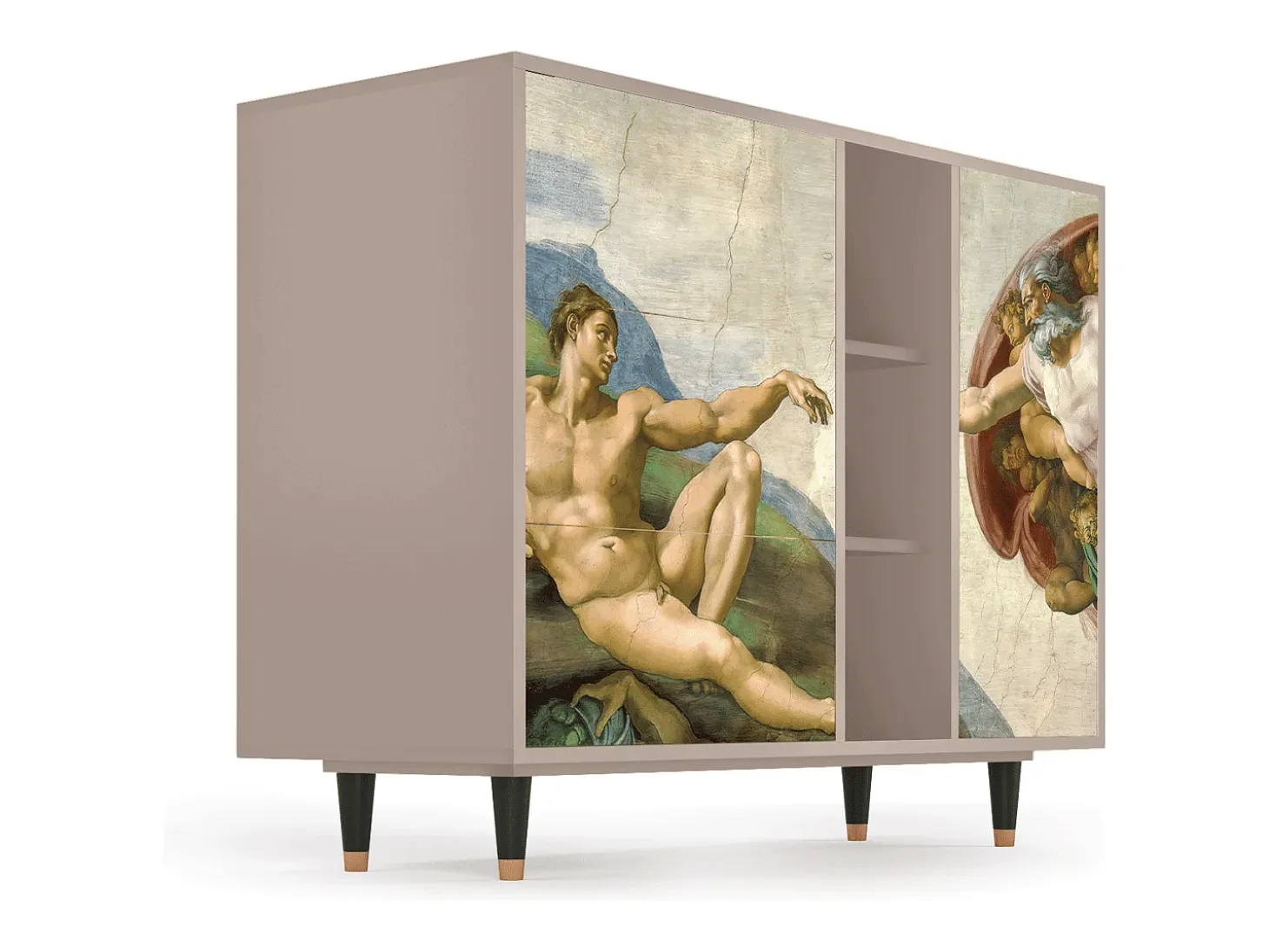 Aparador - 125x98x48 cm - BS2 - The Creation of Adam, Latte