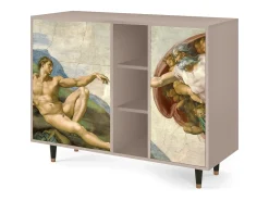 Aparador - 125x98x48 cm - BS2 - The Creation of Adam, Latte