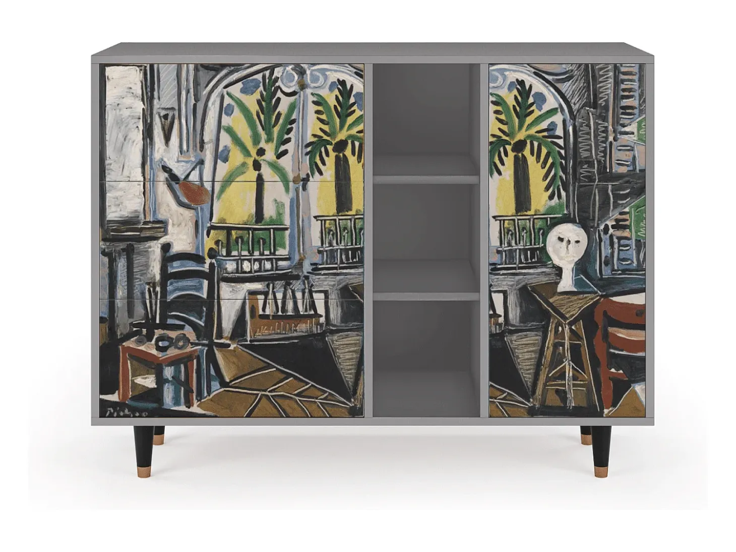 Aparador - 125x98x48 cm - BS2 - The Studio , Gris