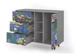 Aparador - 125x98x48 cm - BS2 - The water lily pond , Gris