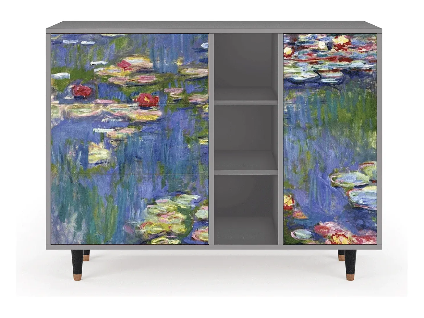 Aparador - 125x98x48 cm - BS2 - The water lily pond , Gris
