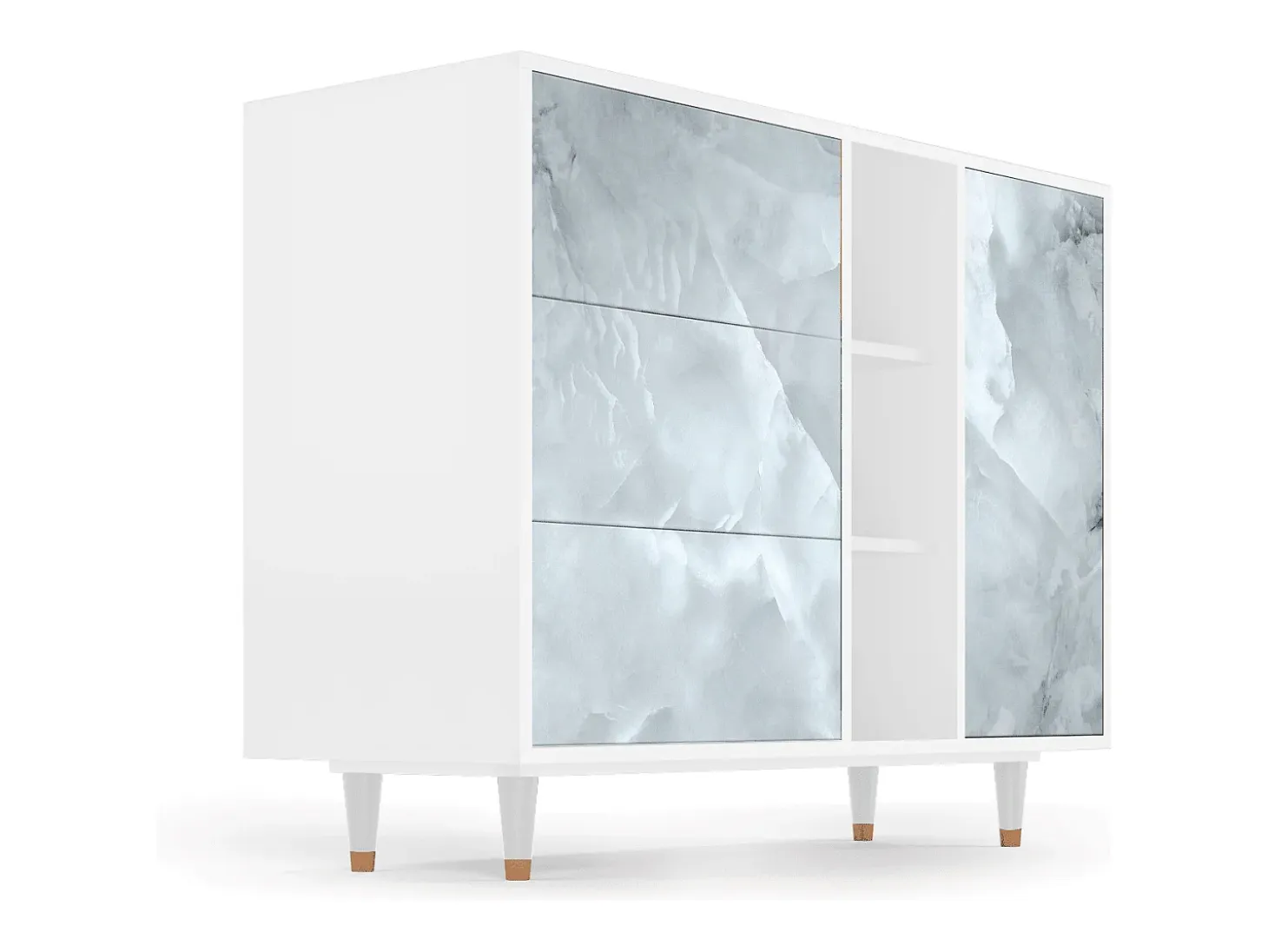 Aparador - 125x98x48 cm - BS2 - The Onyx, Blanco