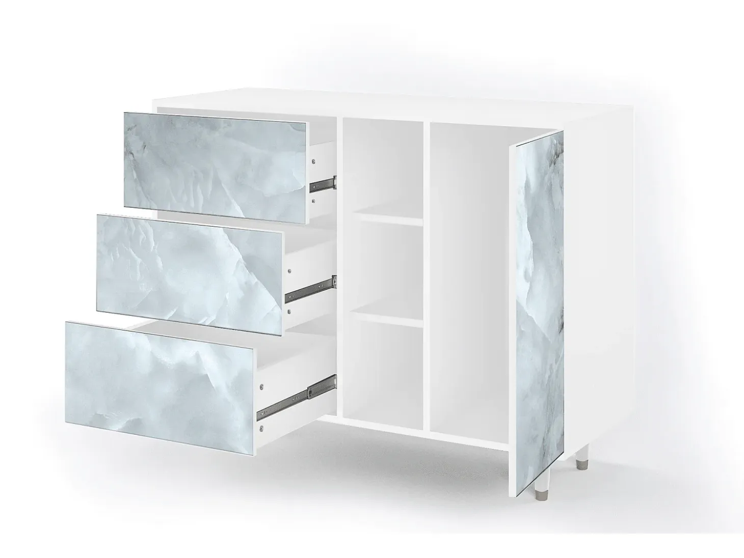 Aparador - 125x98x48 cm - BS2 - The Onyx, Blanco