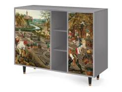 Aparador - 125x98x48 cm - BS2 - The Younger - Spring, Gris