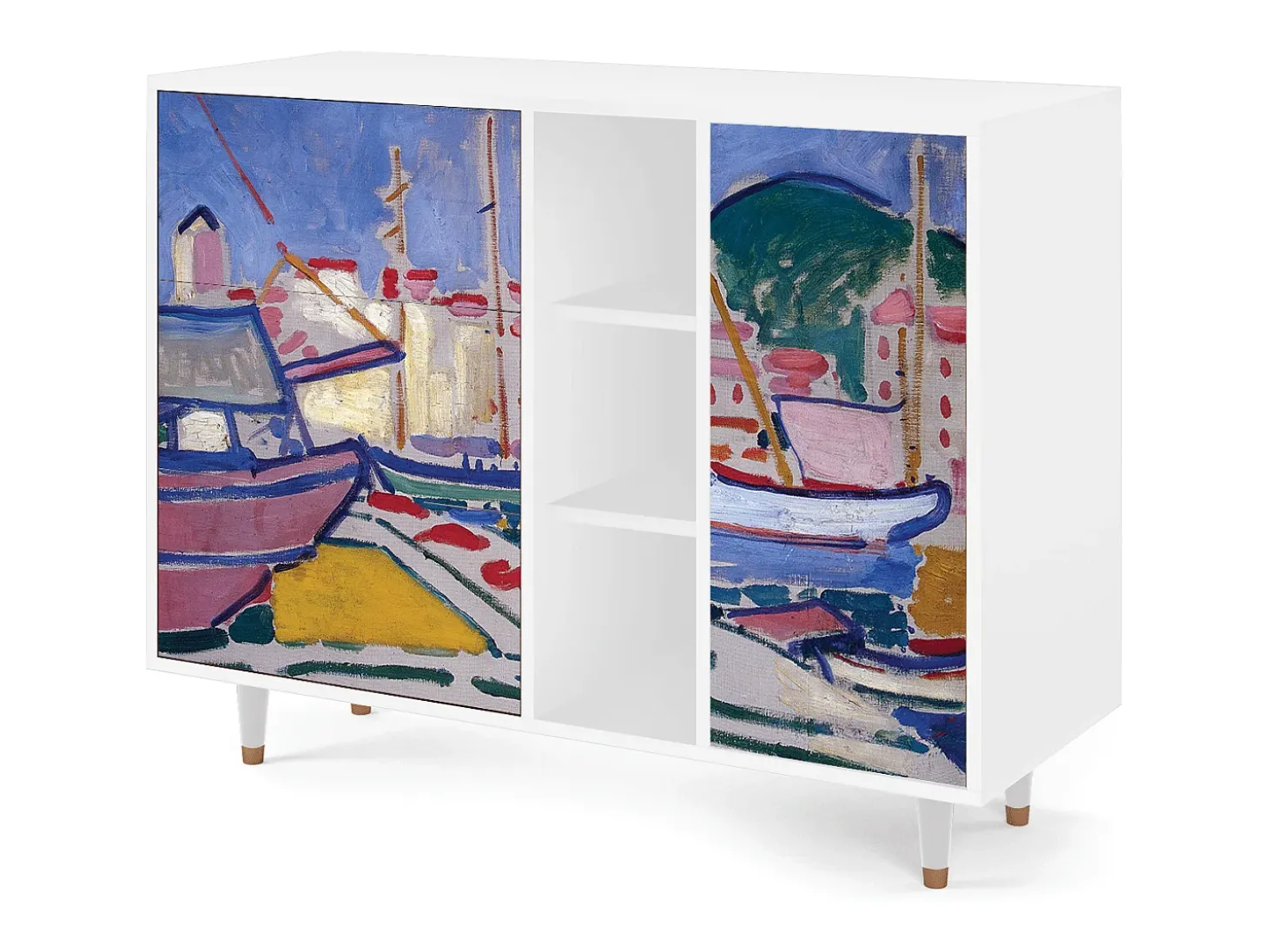 Aparador - 125x98x48 cm - BS2 - The Port of Collioure , Blanco