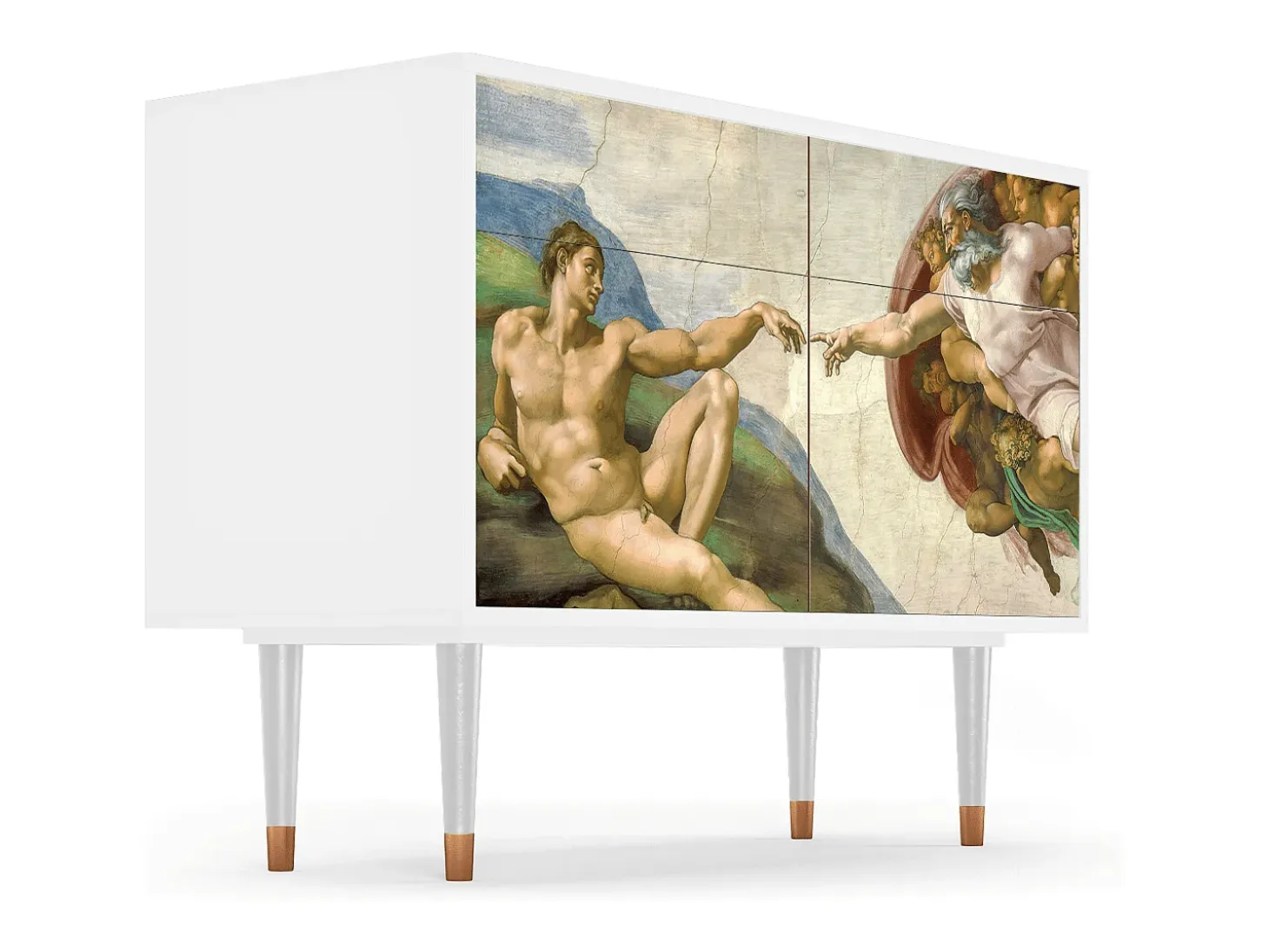 Aparador - 115x85x48 cm - BS4 - The Creation of Adam, Blanco