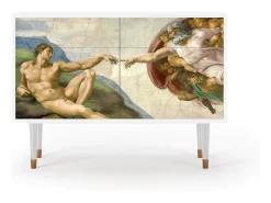 Aparador - 115x85x48 cm - BS4 - The Creation of Adam, Blanco