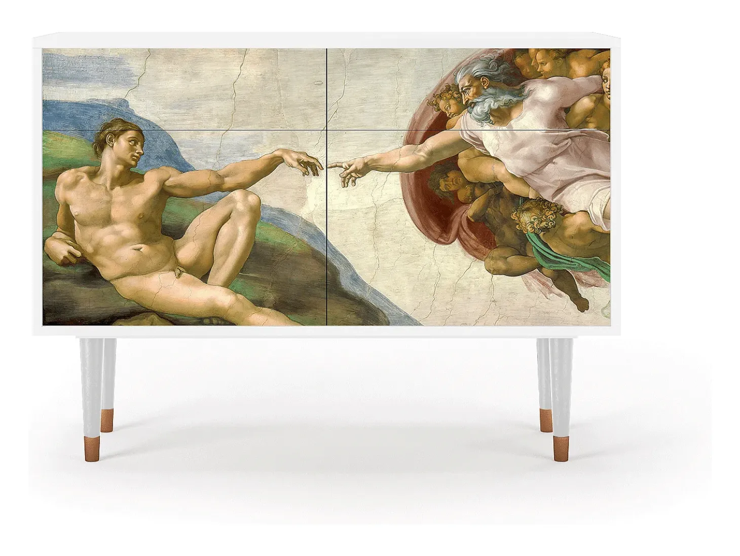 Aparador - 115x85x48 cm - BS4 - The Creation of Adam, Blanco