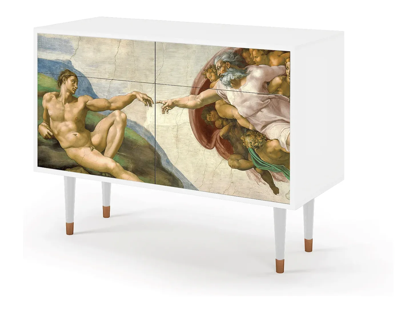 Aparador - 115x85x48 cm - BS4 - The Creation of Adam, Blanco