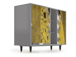 Aparador - 125x98x48 cm - BS2 - The Kiss by Klimt , Gris