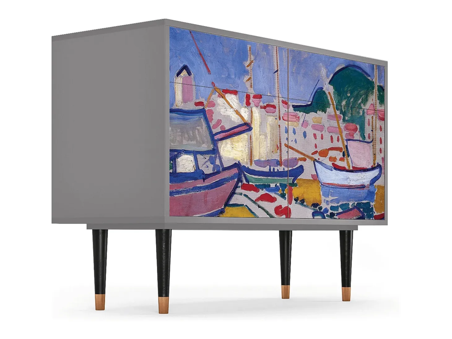 Aparador - 115x85x48 cm - BS4 - The Port of Collioure , Gris