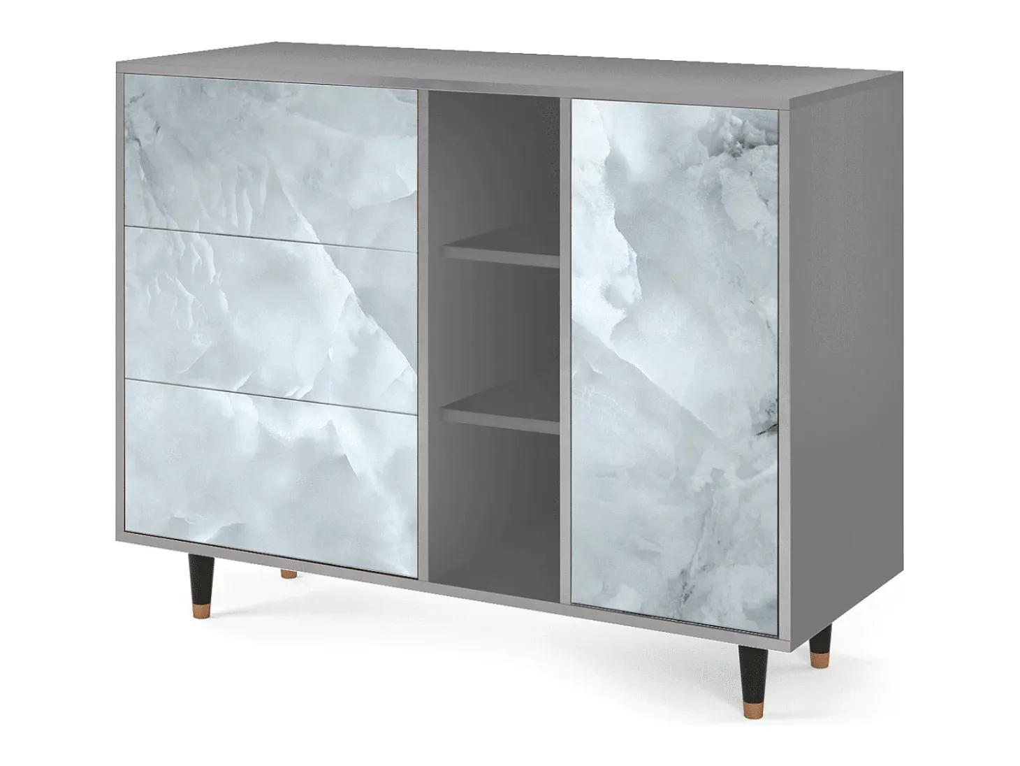 Aparador - 125x98x48 cm - BS2 - The Onyx, Gris