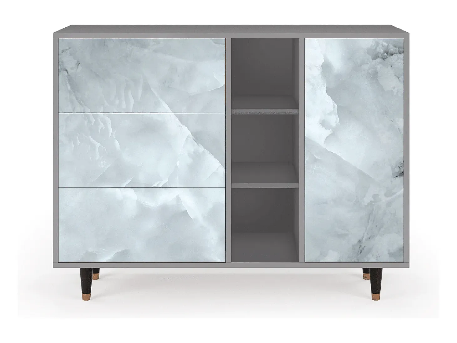 Aparador - 125x98x48 cm - BS2 - The Onyx, Gris