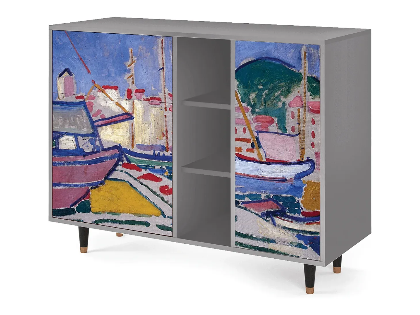 Aparador - 125x98x48 cm - BS2 - The Port of Collioure , Gris
