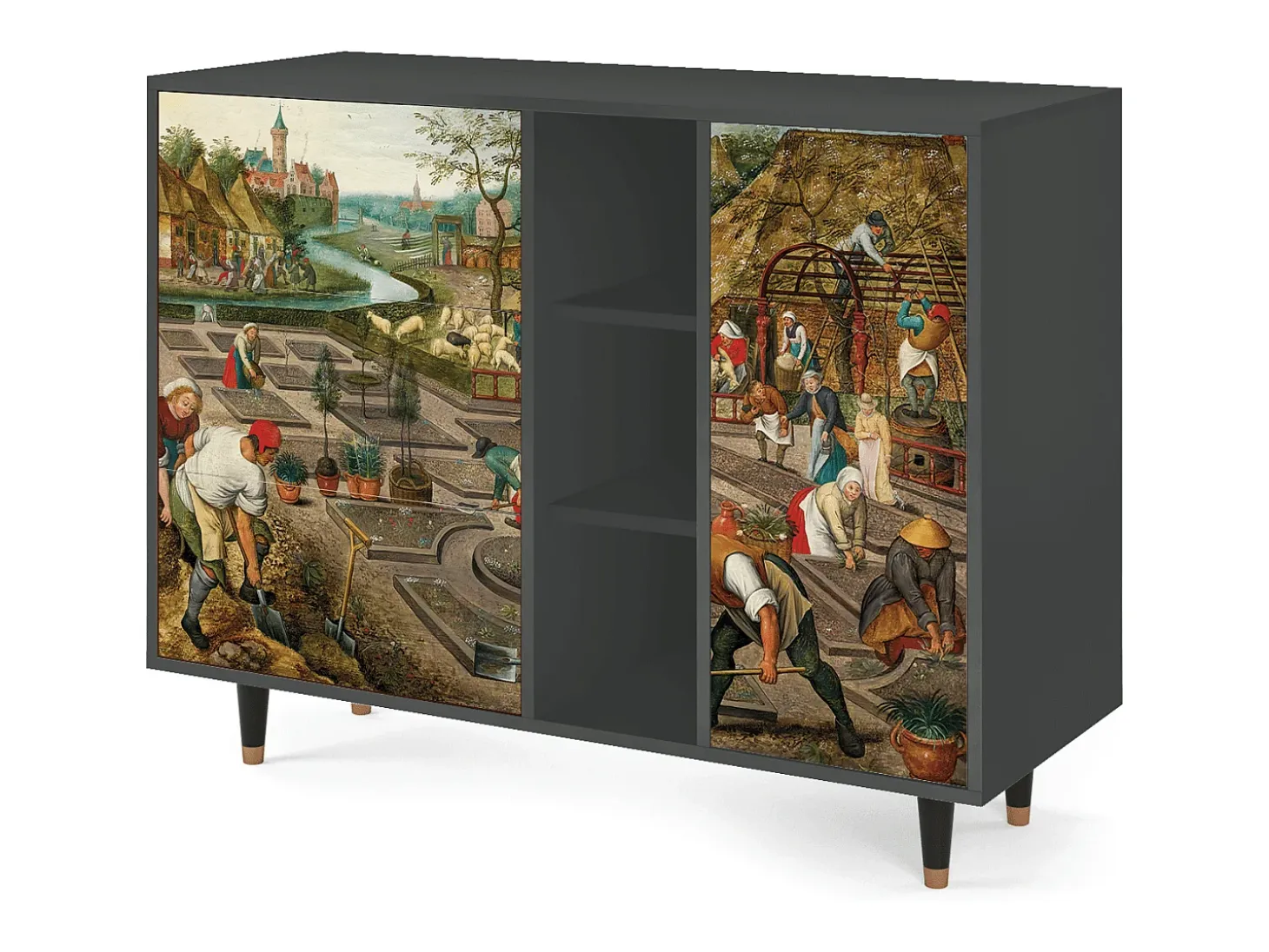 Aparador - 125x98x48 cm - BS2 - The Younger - Spring, Antracita