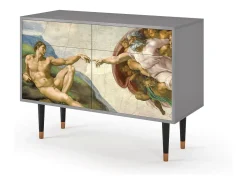 Aparador - 115x85x48 cm - BS4 - The Creation of Adam, Gris