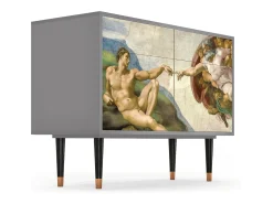 Aparador - 115x85x48 cm - BS4 - The Creation of Adam, Gris