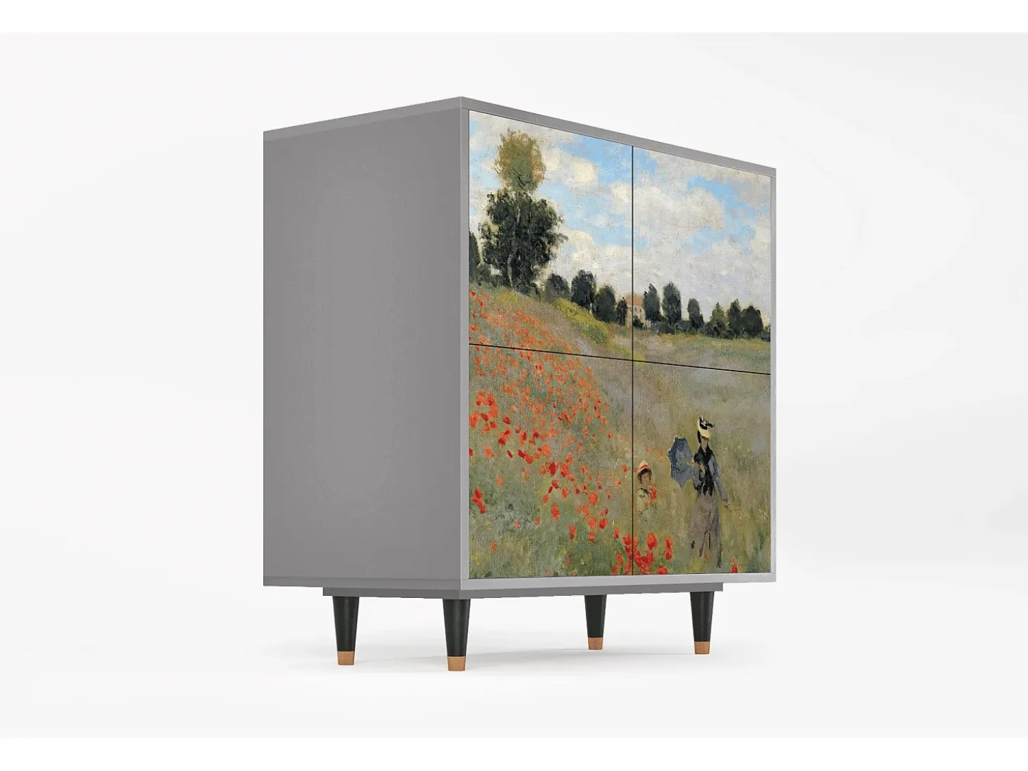 Aparador - 94x96x48 cm - BS3 - The Poppy Field , Gris