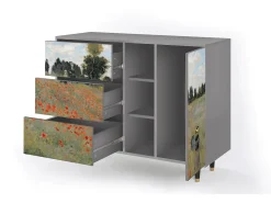 Aparador - 125x98x48 cm - BS2 - The Poppy Field , Gris