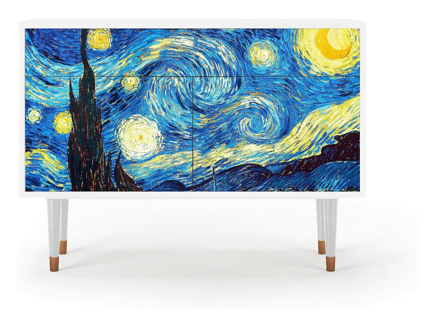 Aparador - 115x85x48 cm - BS4 - The Starry Night , Blanco