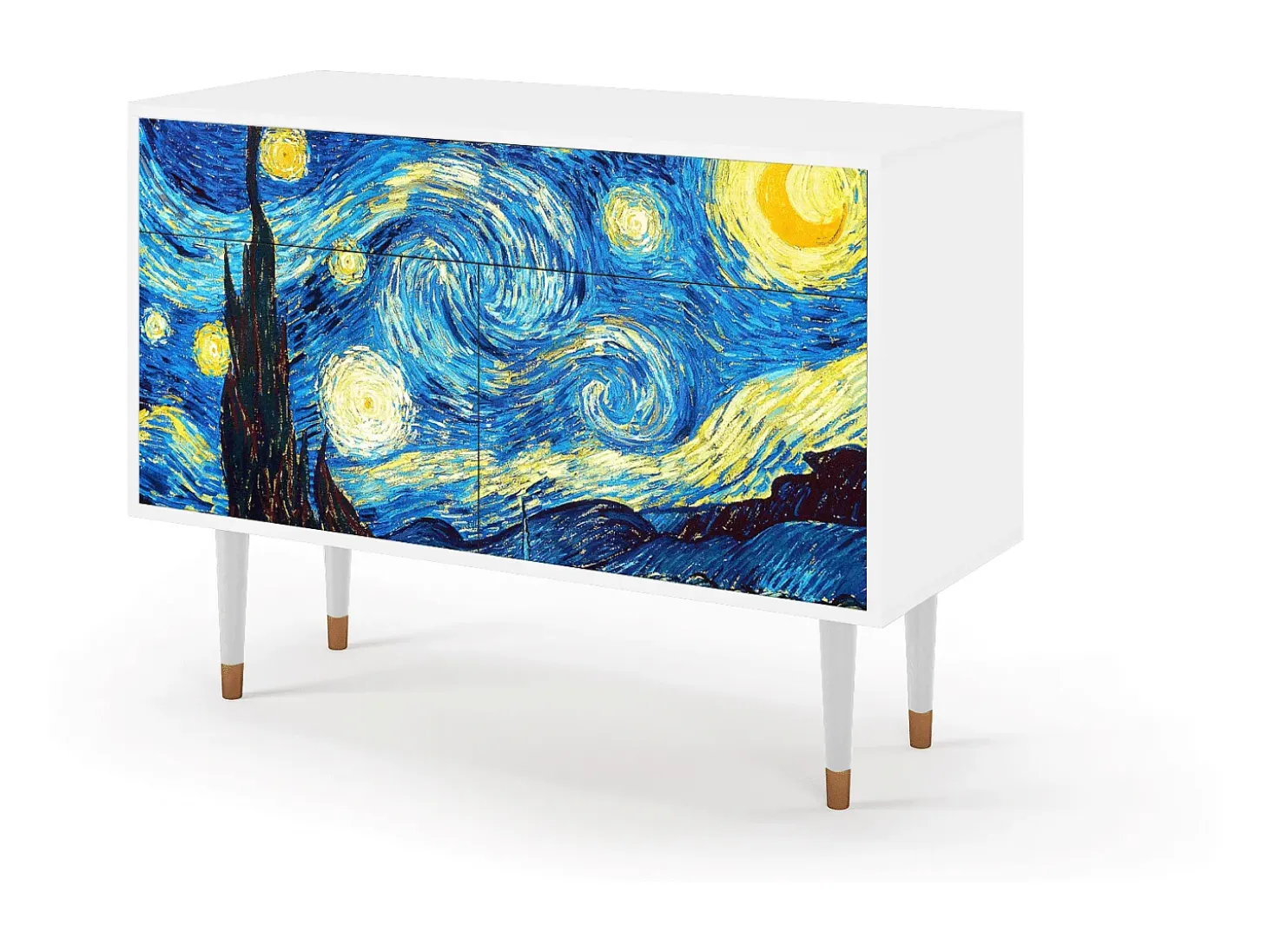 Aparador - 115x85x48 cm - BS4 - The Starry Night , Blanco