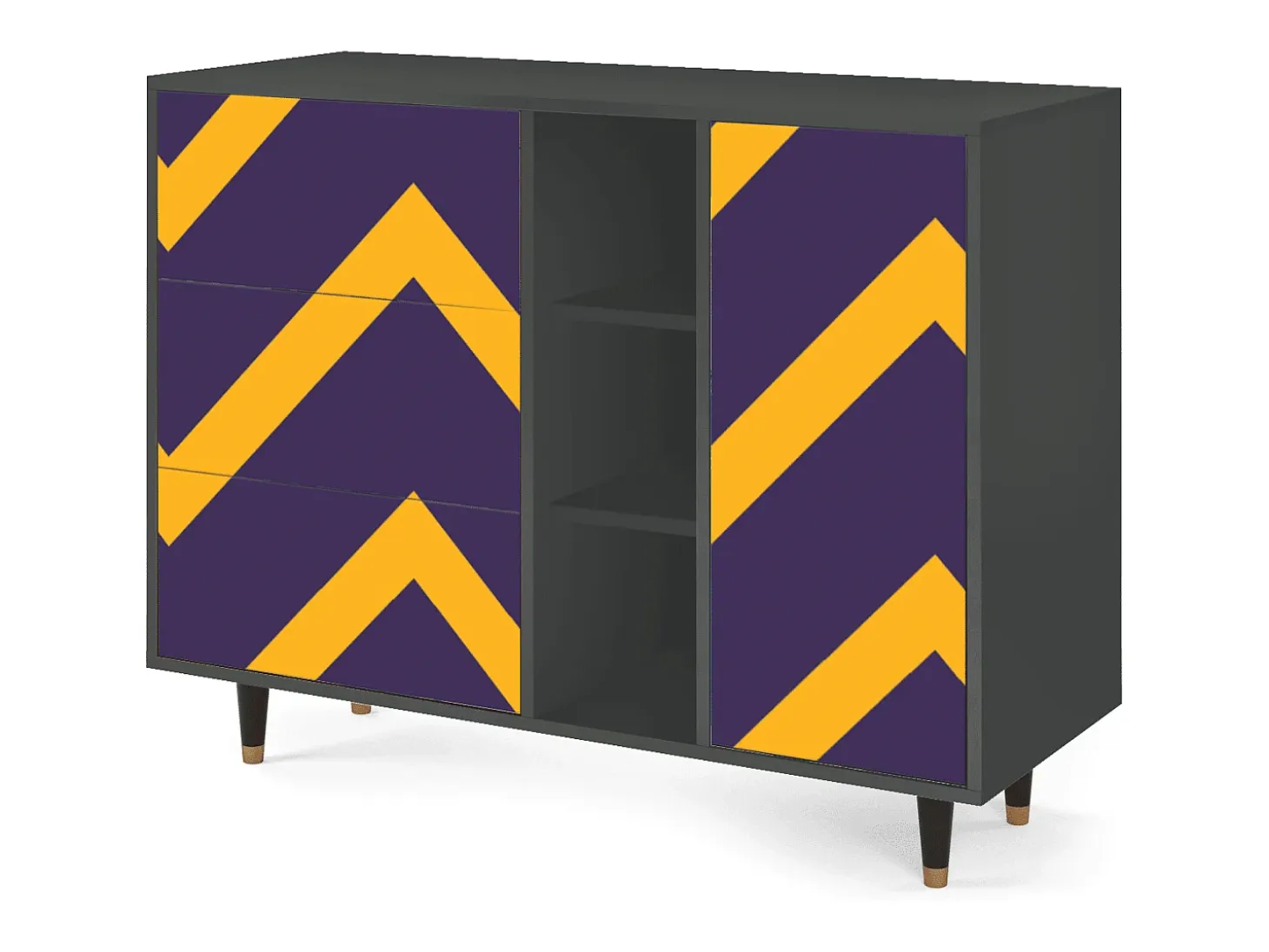 Aparador - 125x98x48 cm - BS2 - The Brightest Way, Antracita