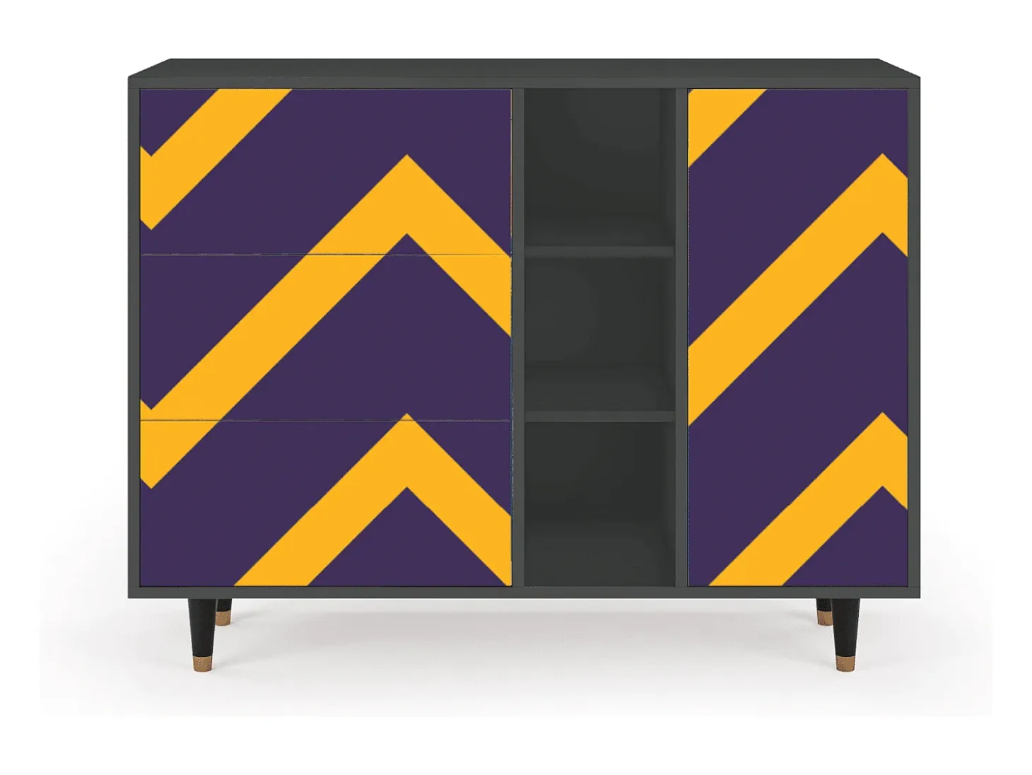 Aparador - 125x98x48 cm - BS2 - The Brightest Way, Antracita