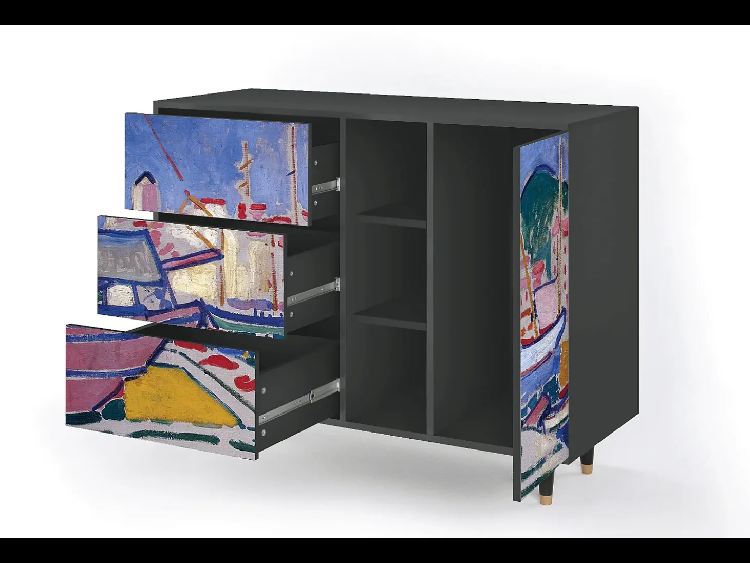 Aparador - 125x98x48 cm - BS2 - The Port of Collioure , Antracita
