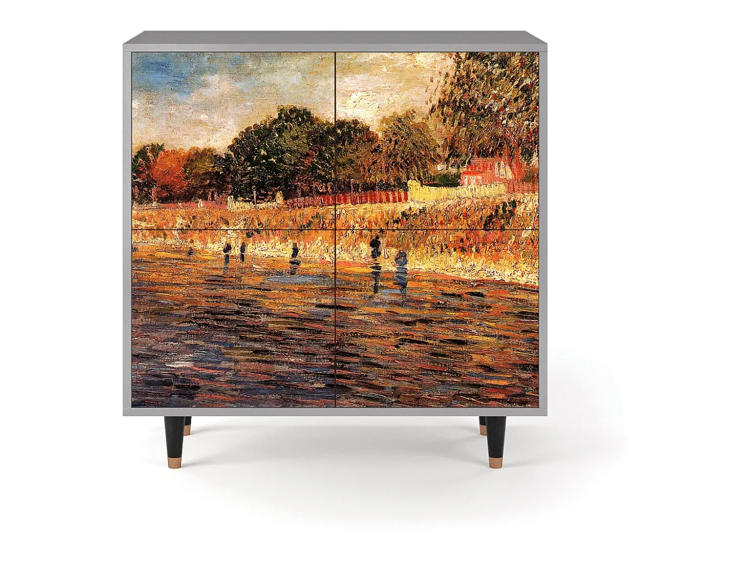 Aparador - 94x96x48 cm - BS3 - The Banks, Gris