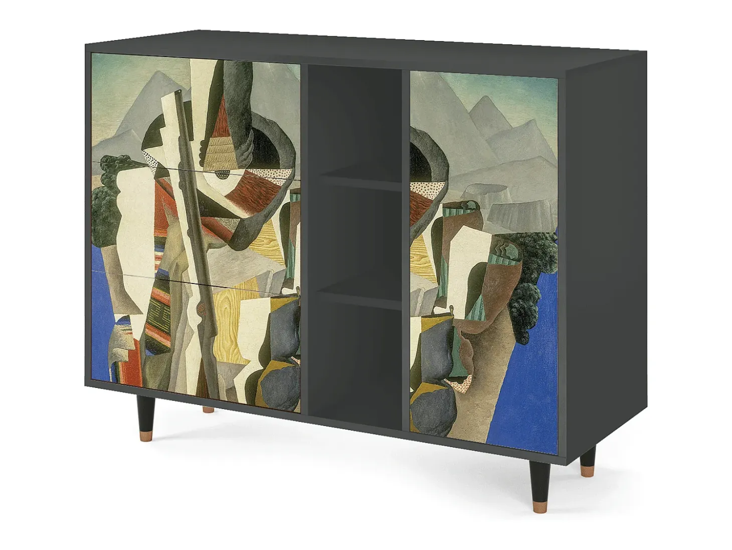 Aparador - 125x98x48 cm - BS2 - The Cubist Paintings , Antracita