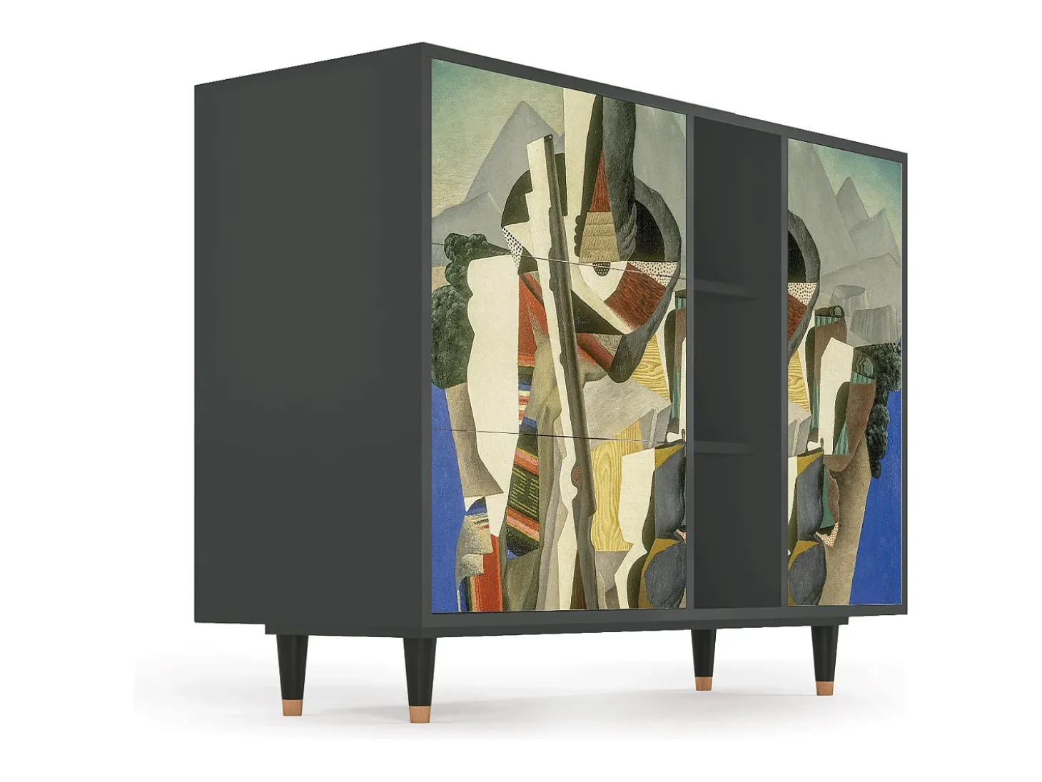 Aparador - 125x98x48 cm - BS2 - The Cubist Paintings , Antracita
