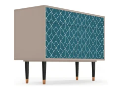 Aparador - 115x85x48 cm - BS4 - Turquoise Geometry, Latte