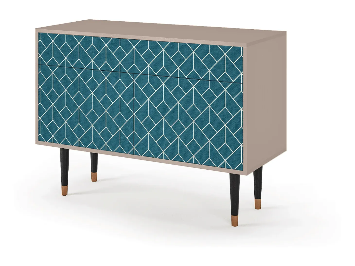 Aparador - 115x85x48 cm - BS4 - Turquoise Geometry, Latte