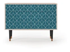 Aparador - 115x85x48 cm - BS4 - Turquoise Geometry, Latte