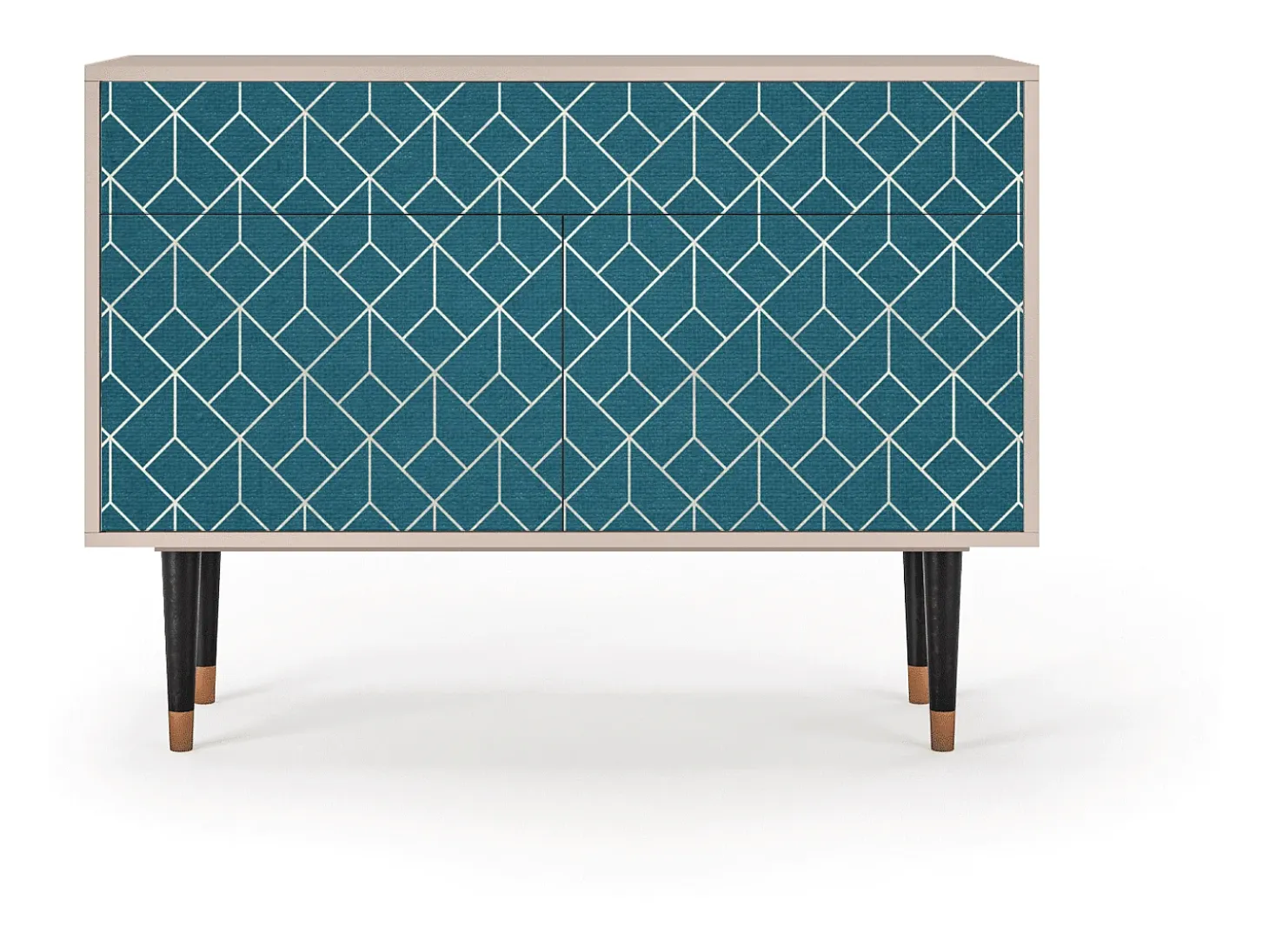 Aparador - 115x85x48 cm - BS4 - Turquoise Geometry, Latte