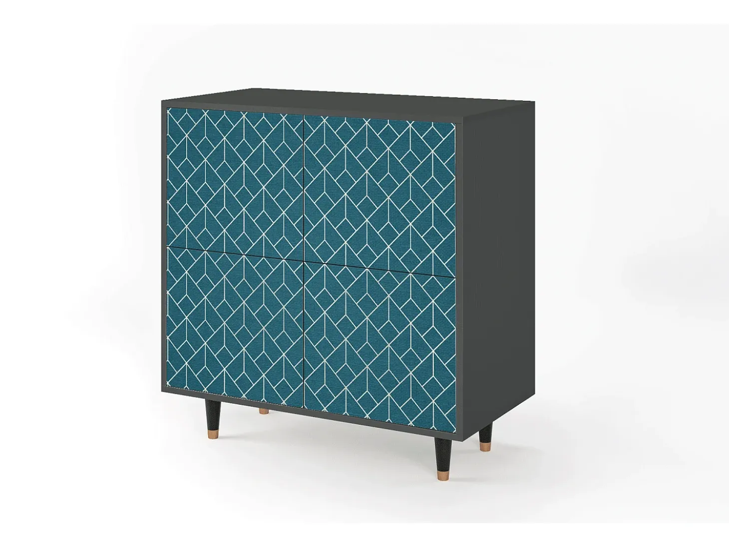 Aparador - 94x96x48 cm - BS3 - Turquoise Geometry, Antracita