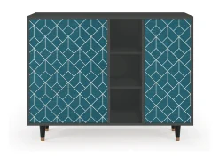 Aparador - 125x98x48 cm - BS2 - Turquoise Geometry, Antracita