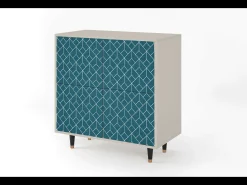 Aparador - 94x96x48 cm - BS3 - Turquoise Geometry, Arena