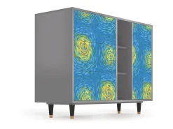 Aparador - 125x98x48 cm - BS2 - Van Gogh Lights, Gris