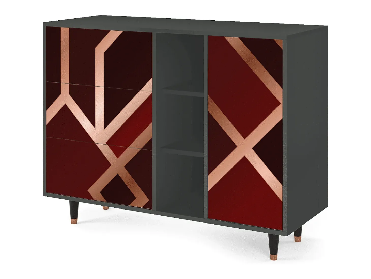 Aparador - 125x98x48 cm - BS2 - Velvet 1920's, Antracita