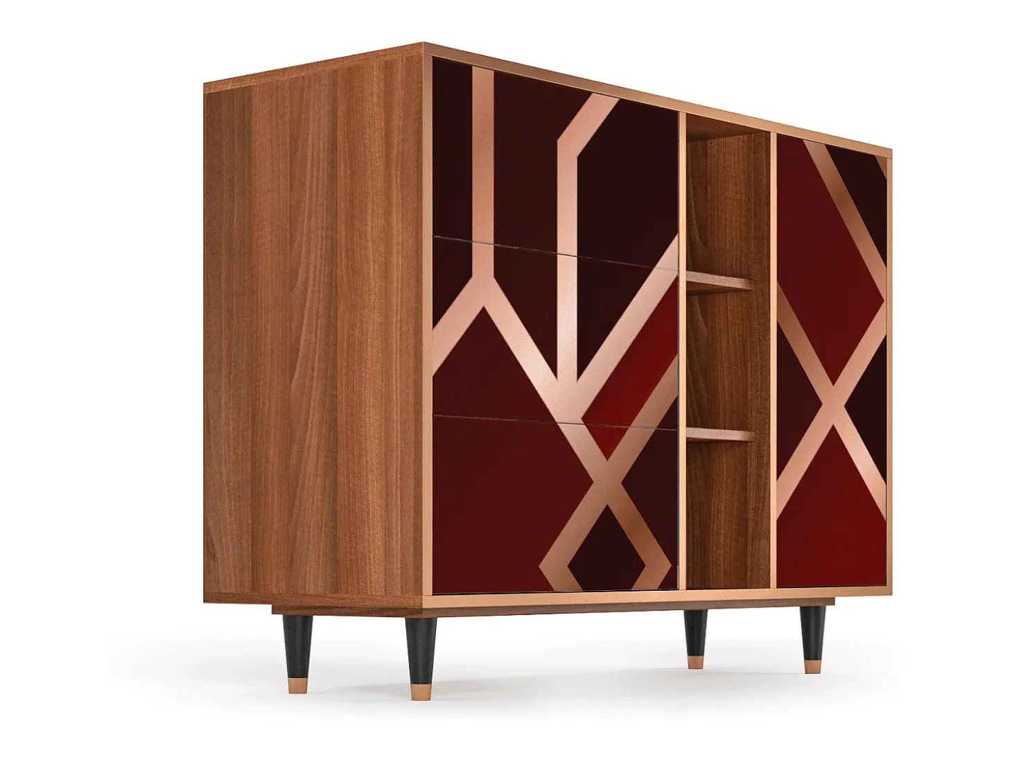 Aparador - 125x98x48 cm - BS2 - Velvet 1920's, Nogal