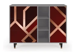 Aparador - 125x98x48 cm - BS2 - Velvet 1920's, Gris