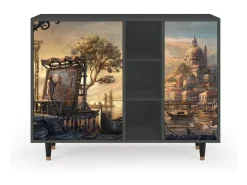 Aparador - 125x98x48 cm - BS2 - Venice, Antracita