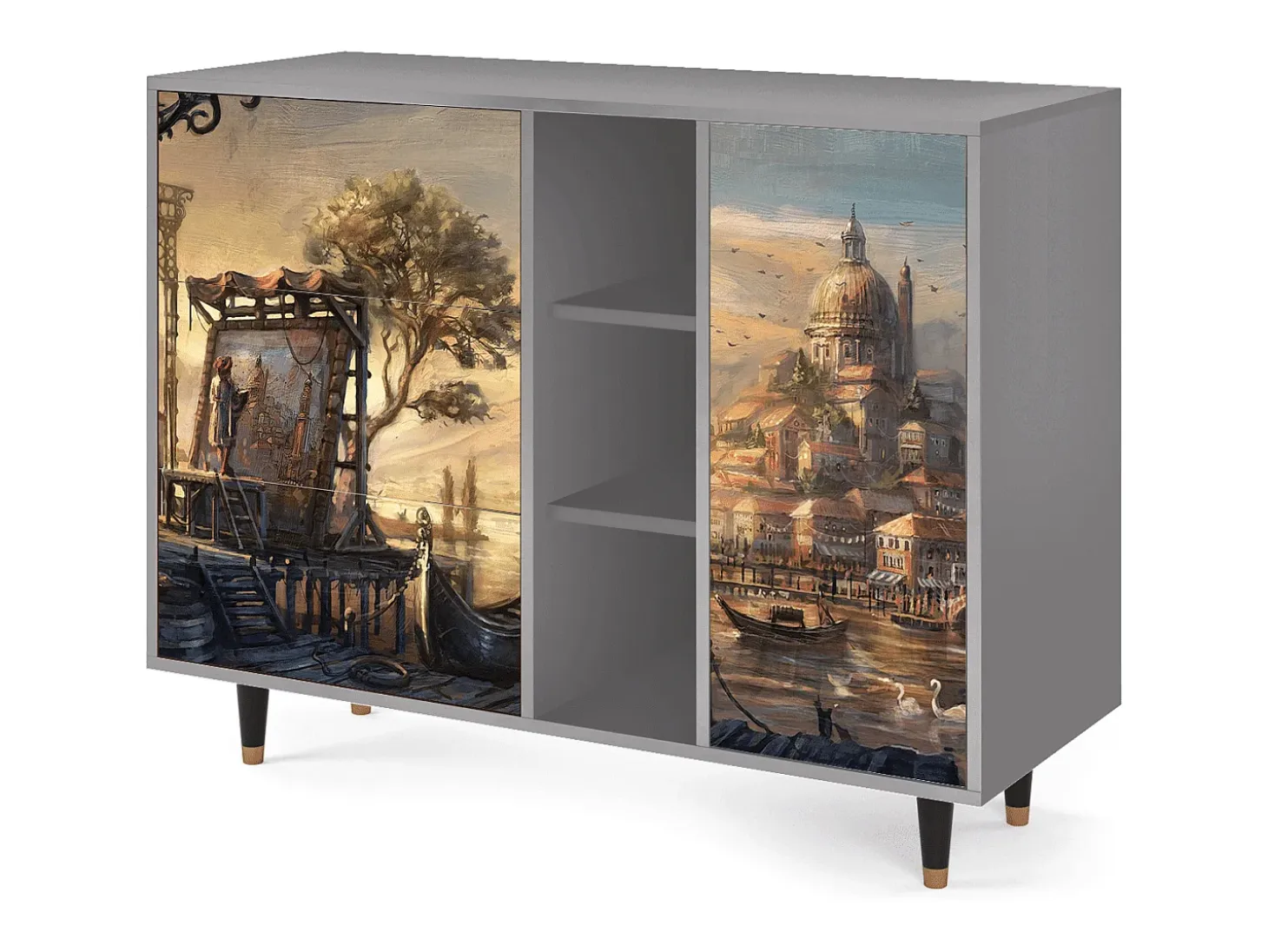 Aparador - 125x98x48 cm - BS2 - Venice, Gris