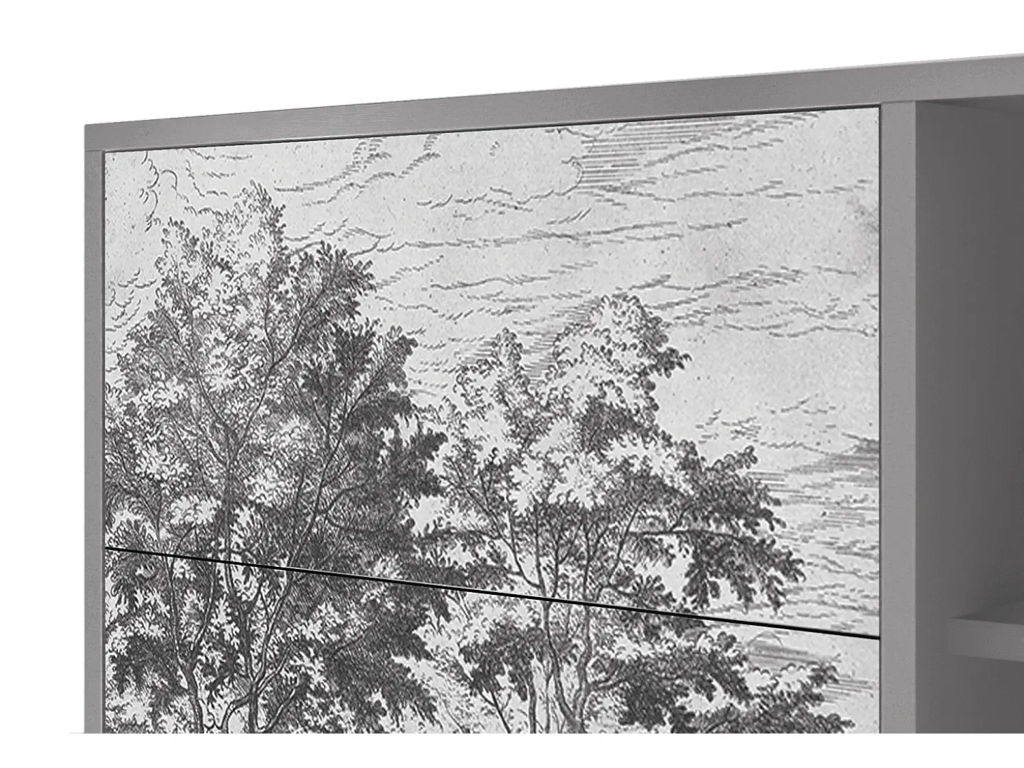 Aparador - 125x98x48 cm - BS2 - View of the Piazza, Gris