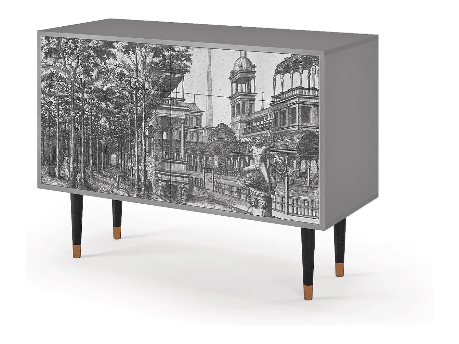 Aparador - 115x85x48 cm - BS4 - View of the Piazza, Gris